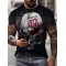 Casual 3D printed skull round neck T-shirt HF0905-02-04