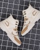 Men Stylish Casual Lace Up PU Leather High Top Martin Boots