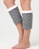 Unisex Winter Leg Warmer Thicken Fleece Liner Knit Knee Pads Warm Diamond Tube Socks Boots Deco