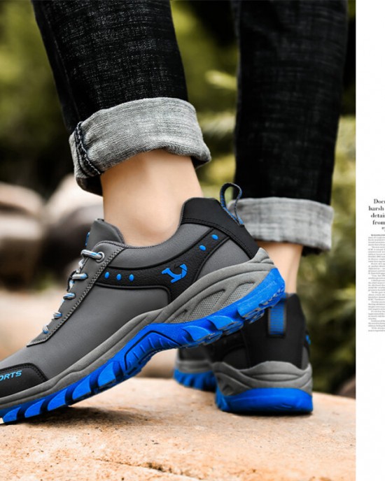 Men Shoes Autumn Winter Warm Plush Boots Waterproof Ankle Boots Outdoor Hiking Sneakers