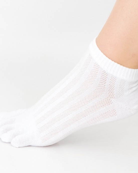 Men Women Breathable Wicking Short Ankle Sock Outdoor Sports Deodorant Five  Finger Socks