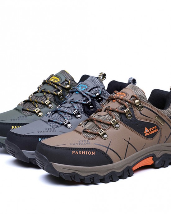 Mountaineering Men’s Shoes Low Top Snow Boots Outdoor Adventure Camping Leisure Hiking Shoes