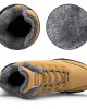 Men Warm Lined Solid Color Non Slip Lace Up Snow Boots